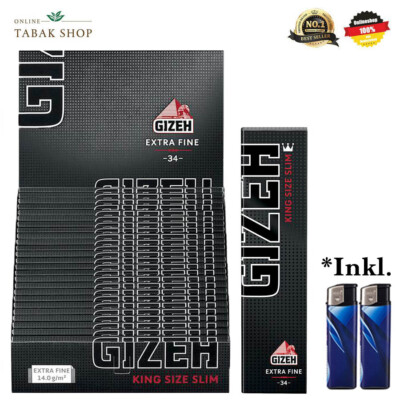 Gizeh Black King Size Slim Papers Blättchen Extra Fine 