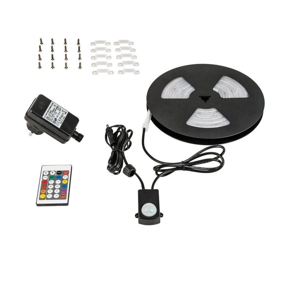 OUTDOOR 5m RGB-Warmweiß DIGITAL Led Stripe IP44 Komplett-SET 230V Außen Bereich - Bild 2 von 4