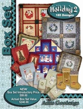 Anita Goodesign HOLIDAY BOX SET 2 Embroidery Machine Design CD NEW BX009