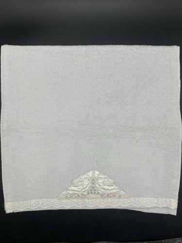 Set of 8 Martex Trousseau Applique Light Blue/Silver Towels Vintage - Picture 4 of 11