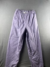 Women's Vintage 90s Columbia Waterproof Rain Pants Wide Leg Hike PVC Purple L