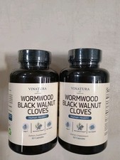 2 Pack Wormwood Black Walnut Clove Capsules - Cleanse, Detox, Intestinal Guard