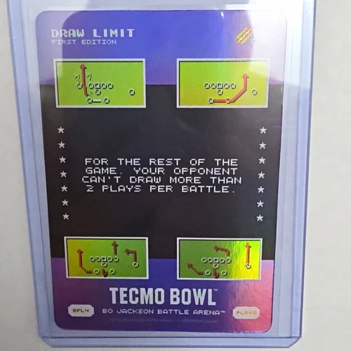 Tecmo Bowl Bo Jackson Battle Arena Draw Limit Foil 1st Ed BPL4 ENG