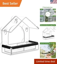 Elegant Transparent Bird Feeder with Strong Suction - Ideal Gift for Bird Lovers