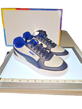 NEW PUMA Carter 2.0 Boys Sneakers Size US 4.5Y White and 2-blue color 405366-01