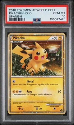Pikachu Pokemon 2010 Holo PW Pikachu World Spanish PSA 10 | eBay