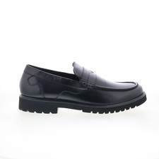 Rockport Maverick Penny Mens Black Wide Loafers Slip Ons Penny Shoes