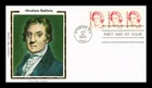 DR JIM STAMPS US COVER ABRAHAM BALDWIN GREAT AMERICANS FDC COLORANO SILK CACHET