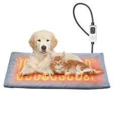 Dog Cat Heating Pad with Adjustable Temperature Timer, Waterproof Heated Dog ...