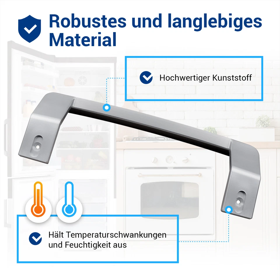 Türgriff passend wie Beko 4900061200 Griff silber 260mm für Kühlschrank - Bild 4 von 4