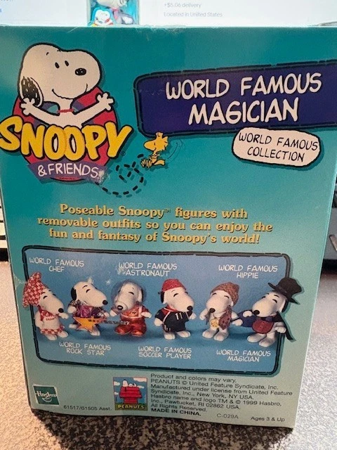 Mago de colección Snoopy and Friends mundialmente famoso, Hasbro Foto 3 de 4