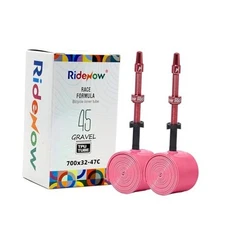 2 Pack Ridenow TPU Inner Tube 700C x 18 Gravel 700x32-47C 65mm Metal Valve