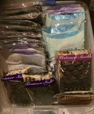 Lg Vtg Lot Of Silkies Panty Hose, Trouser Socks, Knee HI  s 28 Pr 3 Shades NEW