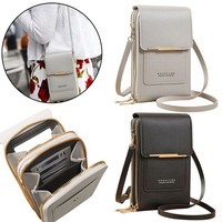 Women RFID Anti Theft Purse Touch Screen Phone Bag Crossbody Bags Handbag