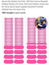 Sports Eye Stickers for Kids, 160 Pairs Soccer Baseball Softball Stickers