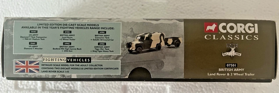 READ DESC 1/43 Corgi 07501 British Army LAND ROVER & TRAILER 1st Battalion Set - Image 4 of 4