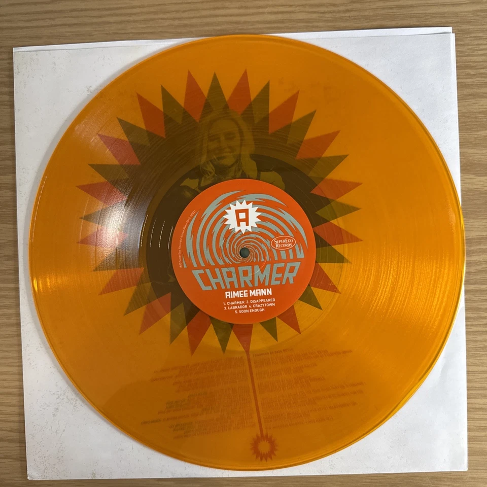 Charmer Aimee Mann 2012 Limited Edition Orange Vinyl LP Spinner Gatefold Cover - Image 4 of 4