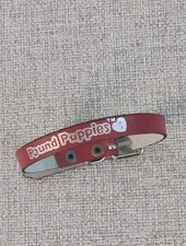 Vintage Pound Puppies Red Leather 17 Collar