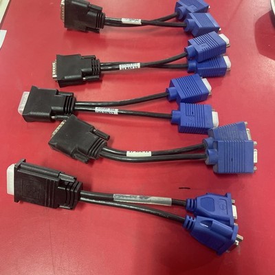 LOT 0F 5 Genuine Dell OEM G9438 Splitter DMS-59 -Dual SVGA 15 Pin Female