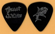 Great White Michael Lardie Silver/Black Original Guitar Pick - 1987 Tour