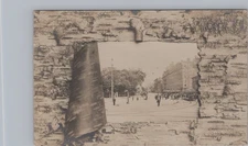 Harvard Sq Cambridge MA 1900s Trolleys Nelson RPPC Postcard