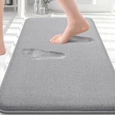 Memory Foam Bath Mat 30x20, Extra Soft Non-Slip Bathroom Rug, Ultra Absorbent,