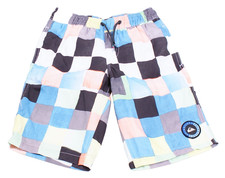 Quiksilver Youth Boy's XS 8 Multi Check Brief Lined Swim Trunks Swim Shorts