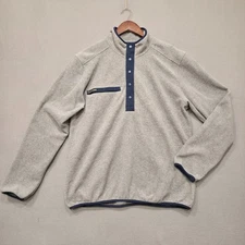 Dri Duck Men's Gray Long Sleeve Fleece Quarter Snap Sweatshirt Size XL