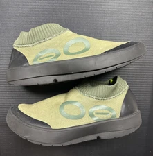 Oofos OOmg Shoes Mens 9 Green Black Recovery Slip On Comfort Walking