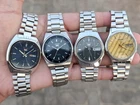Lot of 4 Vintage Seiko 5 Automatic Day-Date SS Men's Japanese Wristwatches