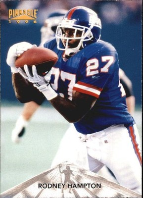 1996 Pinnacle Premium Stock #134 Rodney Hampton - FB