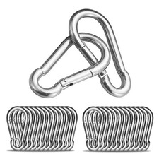 30Pcs 4 Safety Spring Snap Hook, M10 3/8 Carabiner Quick Link Snap Hooks for ...
