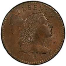 1795 1C Lettered Edge Liberty Cap Denticled Border PCGS MS65BN (CAC)