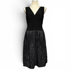 Jessica Howard Evenings Sleeveless Knee Length Dress Black 10