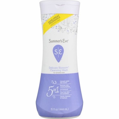 2 Pack Summer's Eve Sensitive Skin Cleansing Wash, Delicate Blossom, 15 fl oz