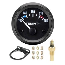 2 Inch Water Temperature Gauge 12v 100-250f Automotive Meter For Car Truck Boat