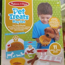 Melissa Doug Pet Treats Play Set 11 Pcs Kids Toy With Plush Dog Accessories
