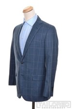 BROOKS BROTHERS Fitzgerald Blue Plaid Check Wool Sport Coat Blazer Jacket - 40 R