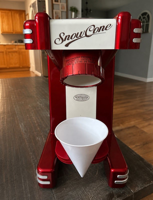 Nostalgia Electrics SnowCone Red Tabletop Snow Cone & Ice Shaving Machine