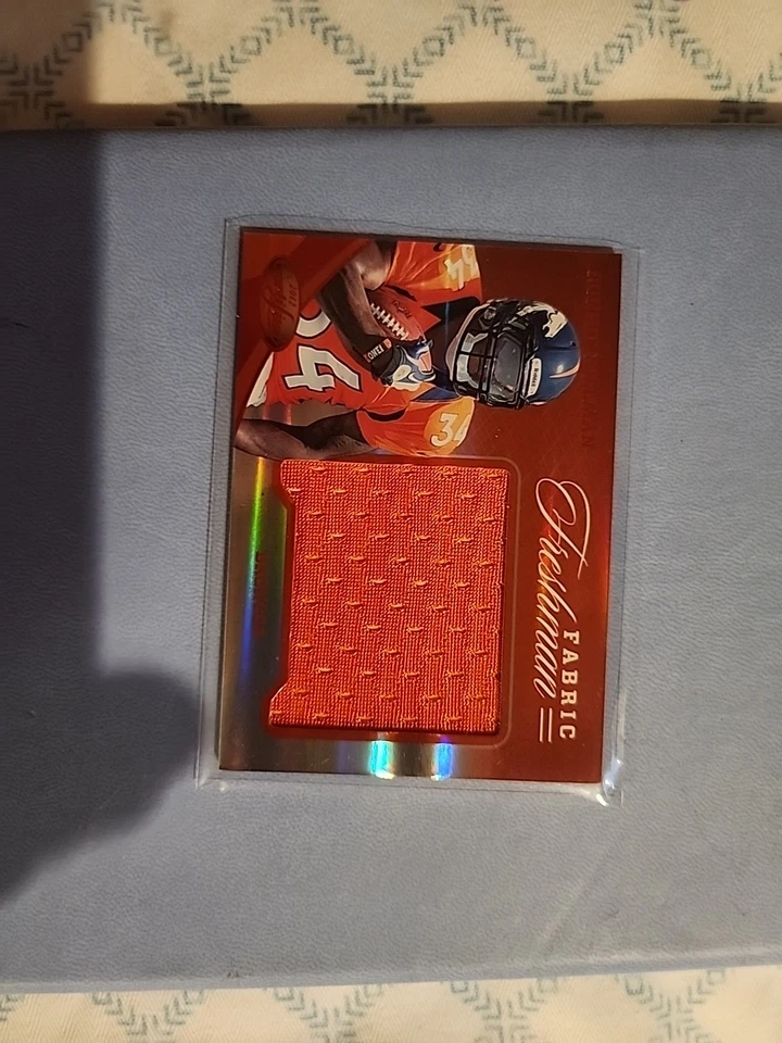 2012 Certified Freshman Fabric Mirror Red /149 Ronnie Hillman #344 Rookie RC - Image 2 of 3