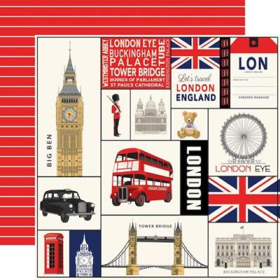 Carta Bella London 12''x12'' doppelseitiger Cardstock - Journaling Karten