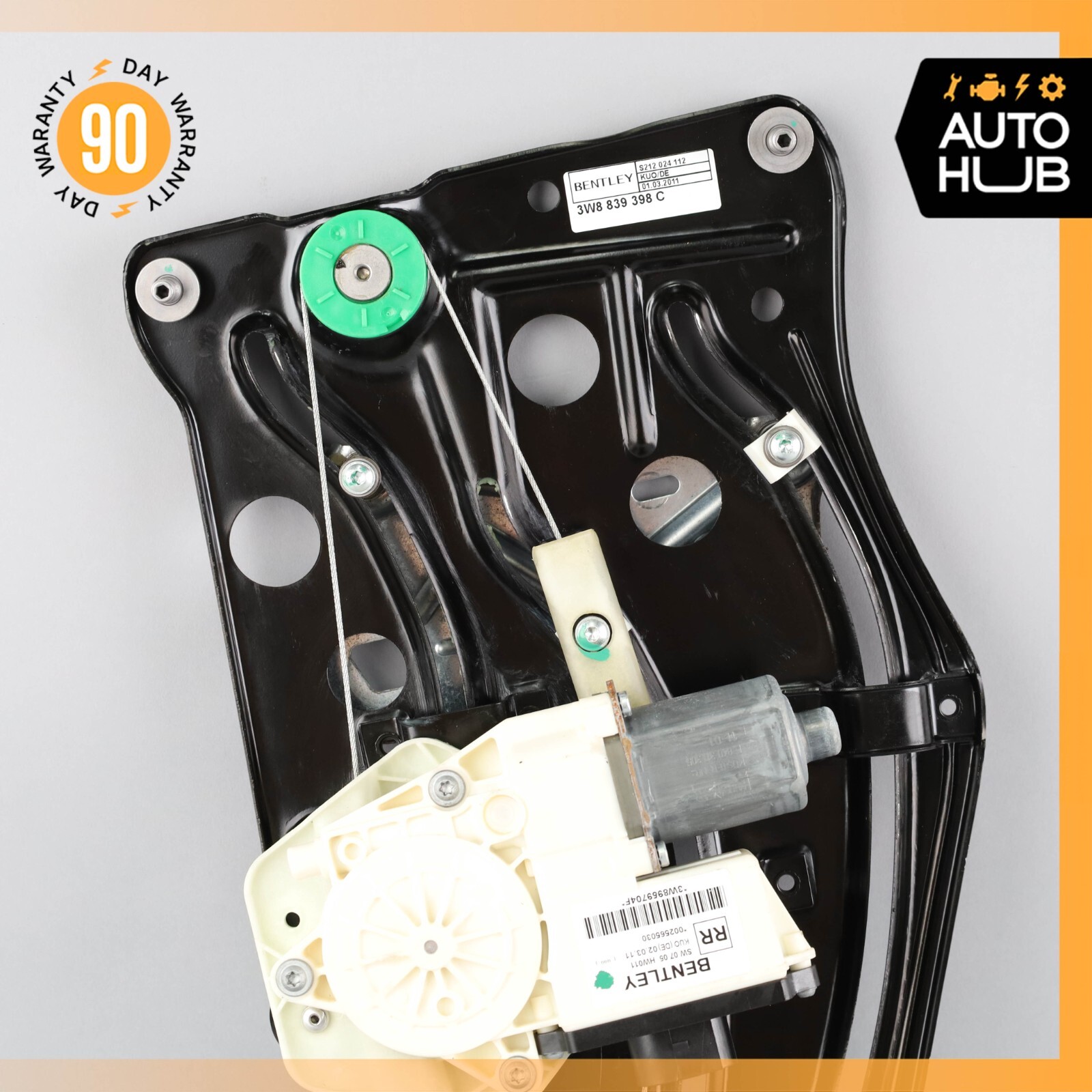 12-17 Bentley Continental GT Rear Right Side Quarter Window Regulator Motor OEM
