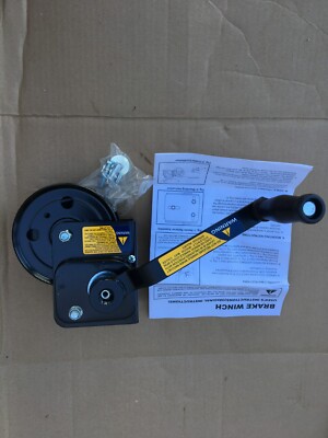 Brake Winch Black 1,400 LB, 650 KGS, Capacity