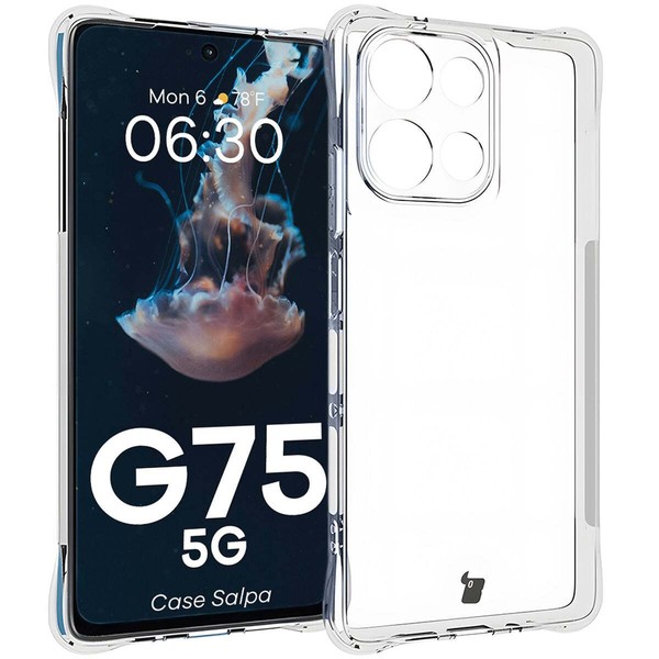 HandyhüLle FüR Motorola Moto G75 5G Bizon Case Cover Schutz HüLle Transparent-image