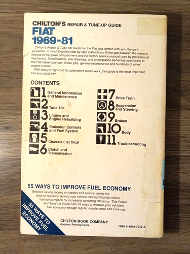 Chilton’s Repair & Tune-Up Guide Fiat 1969 to 1981 850 124 128 131 Brava Strada - Picture 2 of 12