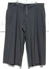 NWT Eileen Fisher GRAPHITE Washable Stretch Crepe Wide Leg Ankle Pant 22W 258