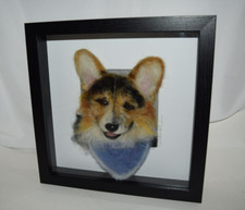 NEEDLE FELTED TAMARA TURKAN PET PORTRAIT FRAMED 10X10.