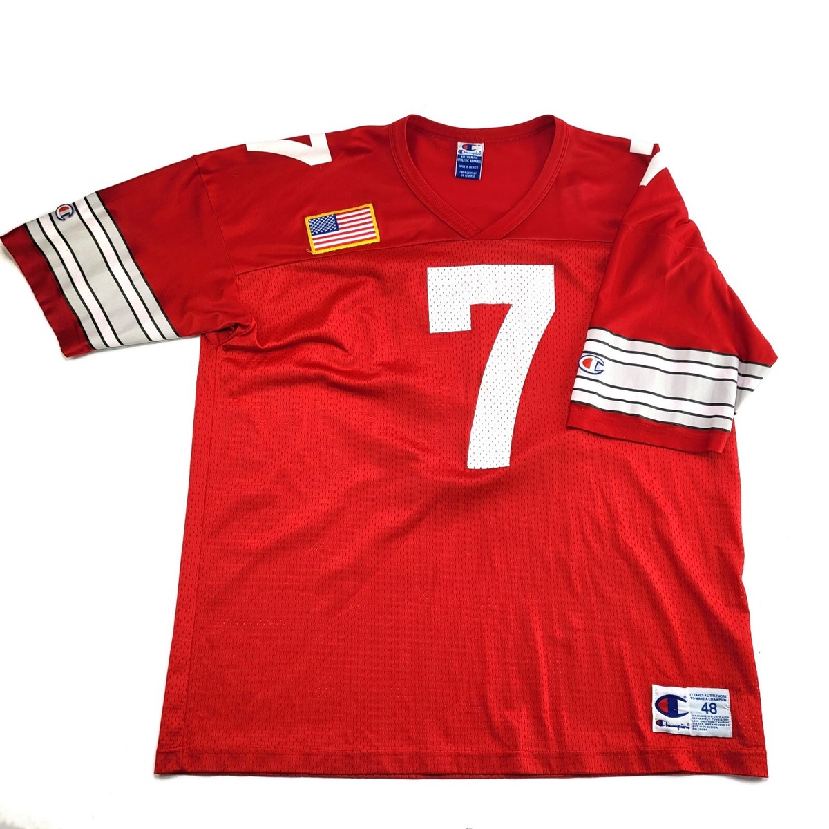 Vintage 20O1 Ohio State Buckeyes Champion Football Mens L-XL red 