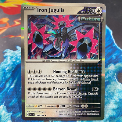 Iron Jugulis Holo Rare Pokemon Card Paradox Rift 158/182 NM | eBay
