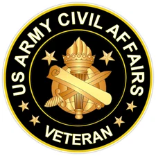 US Army Civil Affairs Veteran Bumper Sticker Military Vinyl Soldier Decal 5"